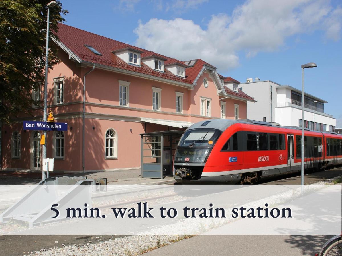Sehr Grosse Ferienwohnung In Bester Lage Mit Grosser Sonnenterrasse L Innenstadtnaehe L 1 Minute Zum Bahnhof L Grosse Kueche L Tv L Extra-Wc L Free-Wlan L Willkommen Im Hallo!-Apartment 5 Bad Wörishofen Eksteriør billede